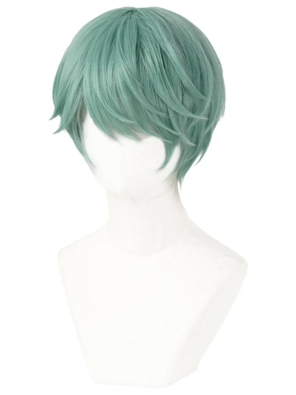 Women's Green Synthetic Fiber Cosplay Halloween Costume Double Braid Wigs